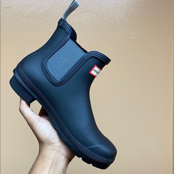 Hunter Women’s Original Matte Black Chelsea Rubber Rain Boots Size 7 - Picture 11 of 17
